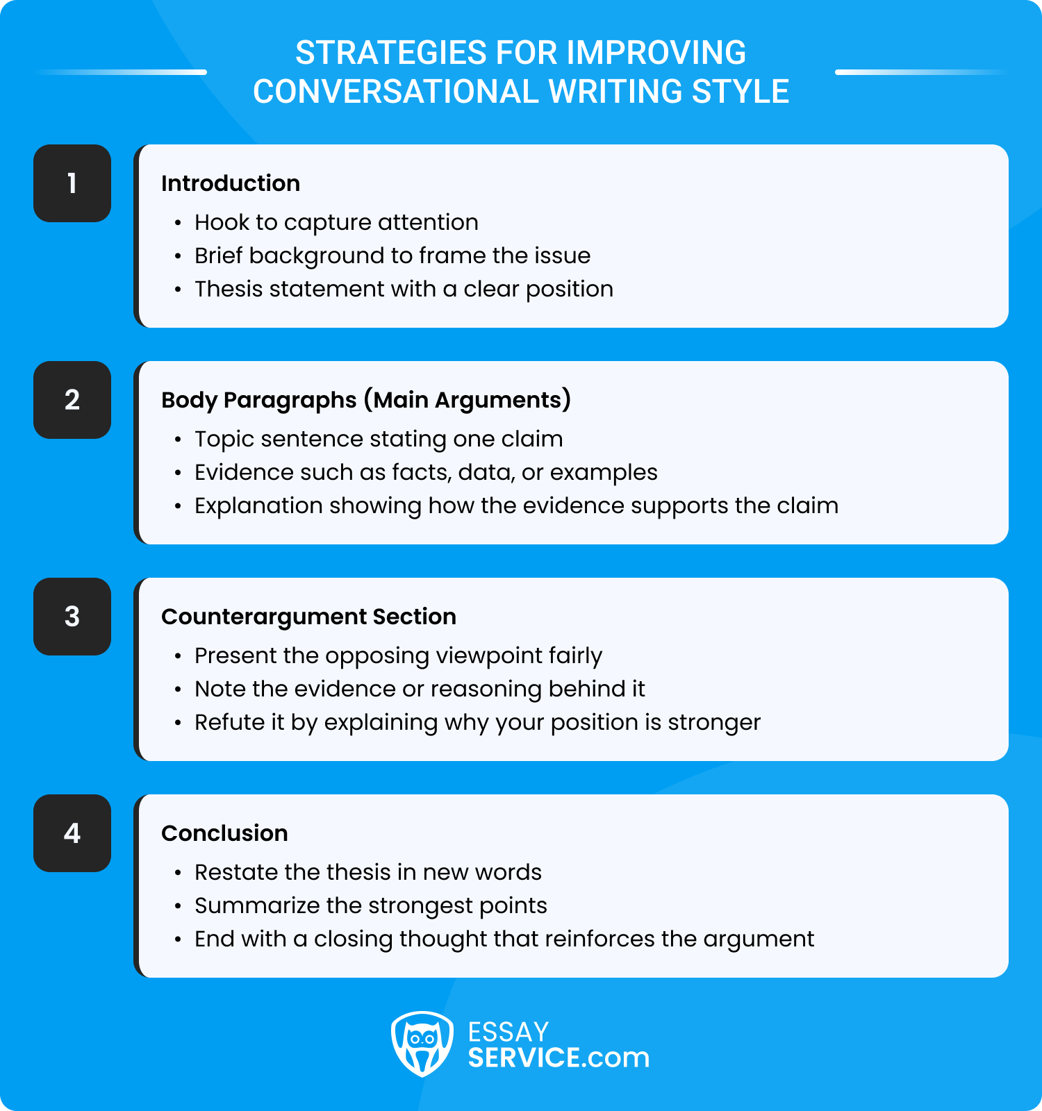 strategies for improving conversational writing style
