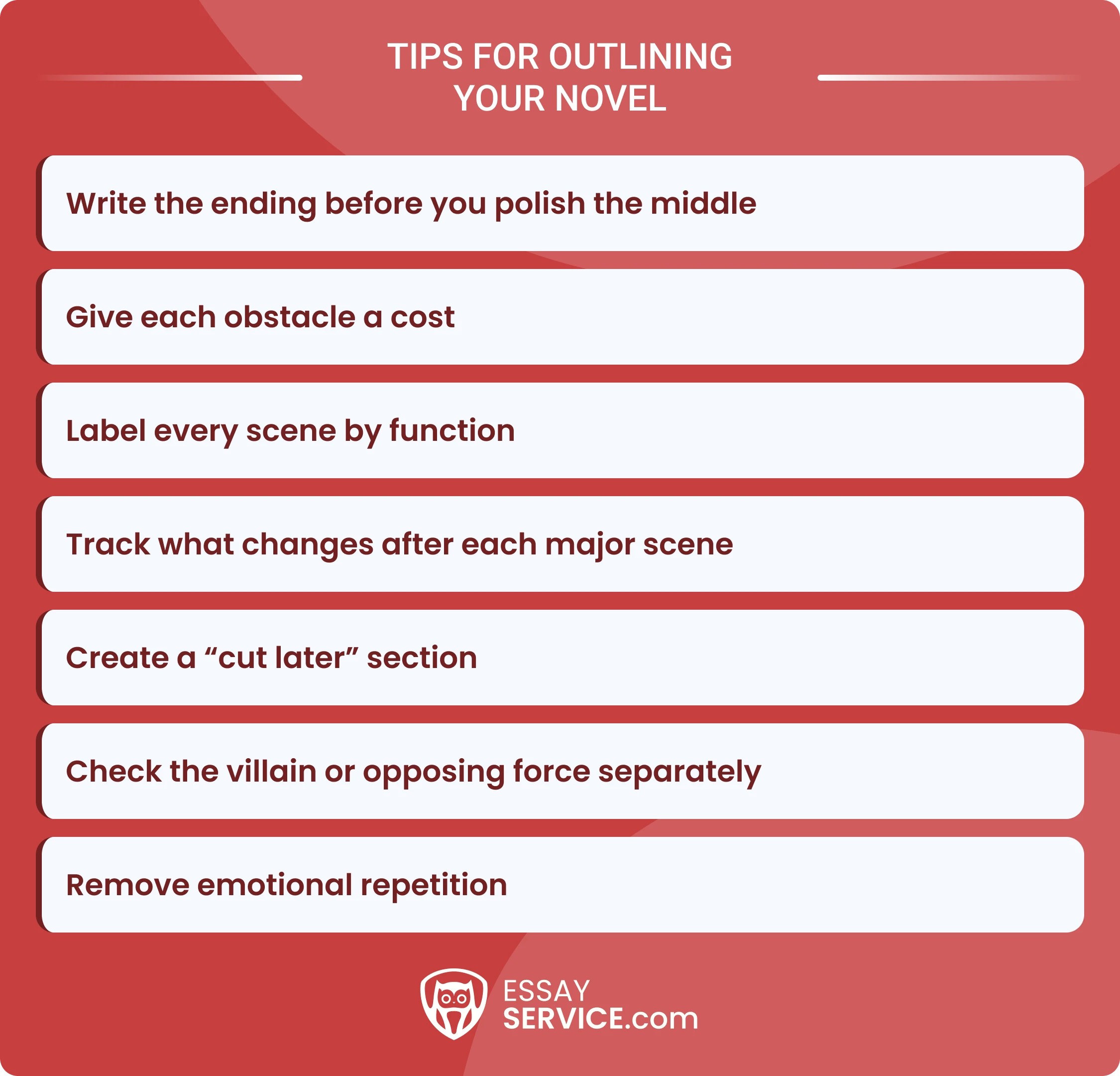Tips for Writing a Novel Outline