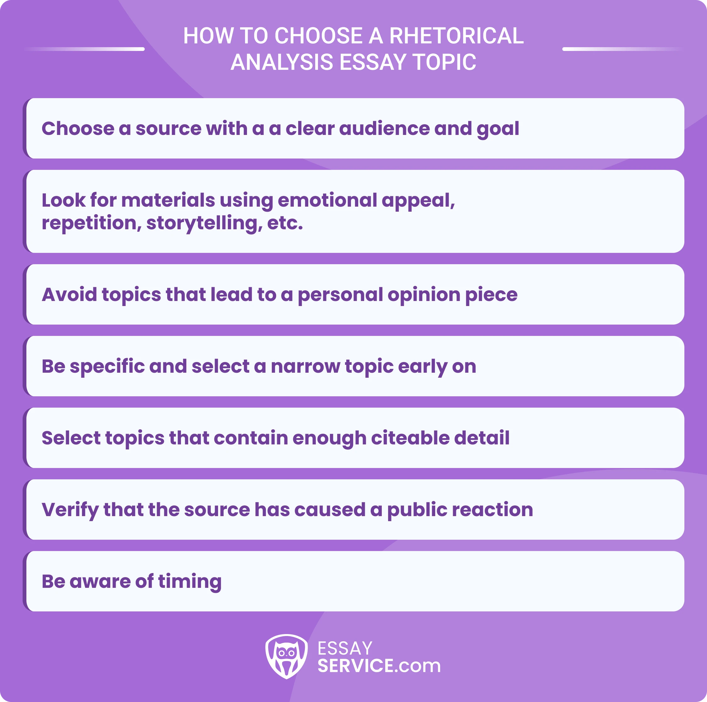 How to Choose a Rhetorical Analysis Essay Topic