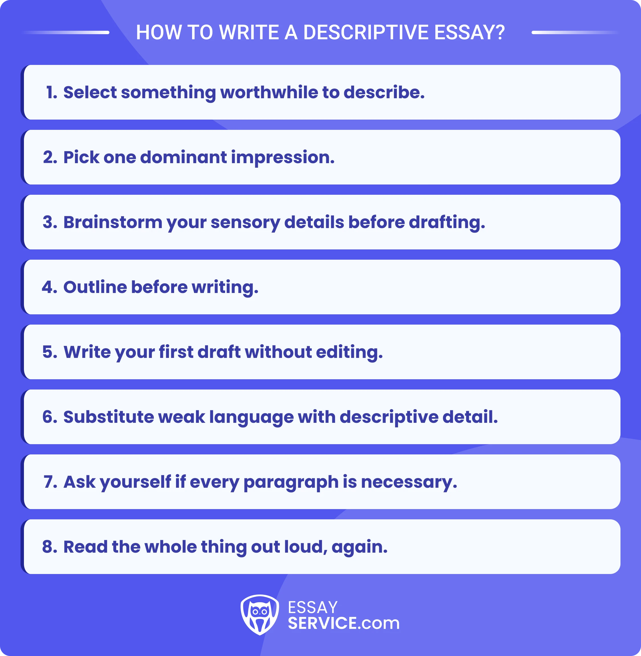 How to Write a Descriptive Essay?