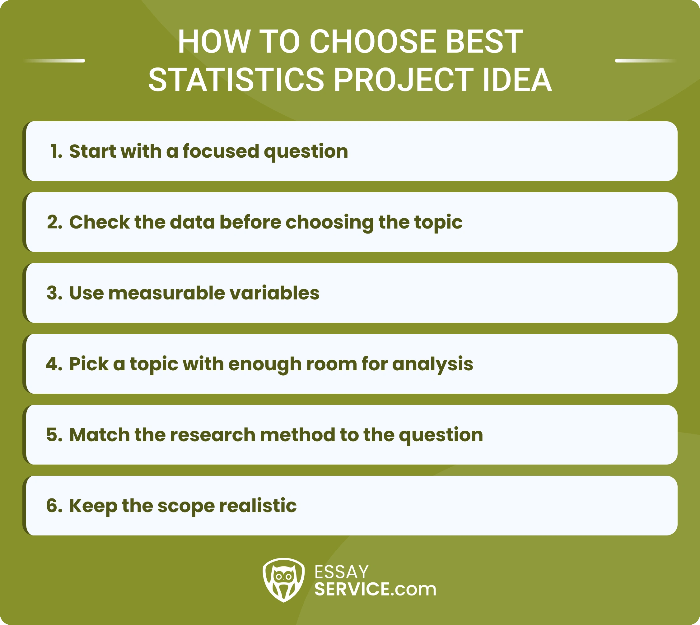 How to Choose the Best Statistics Project Idea