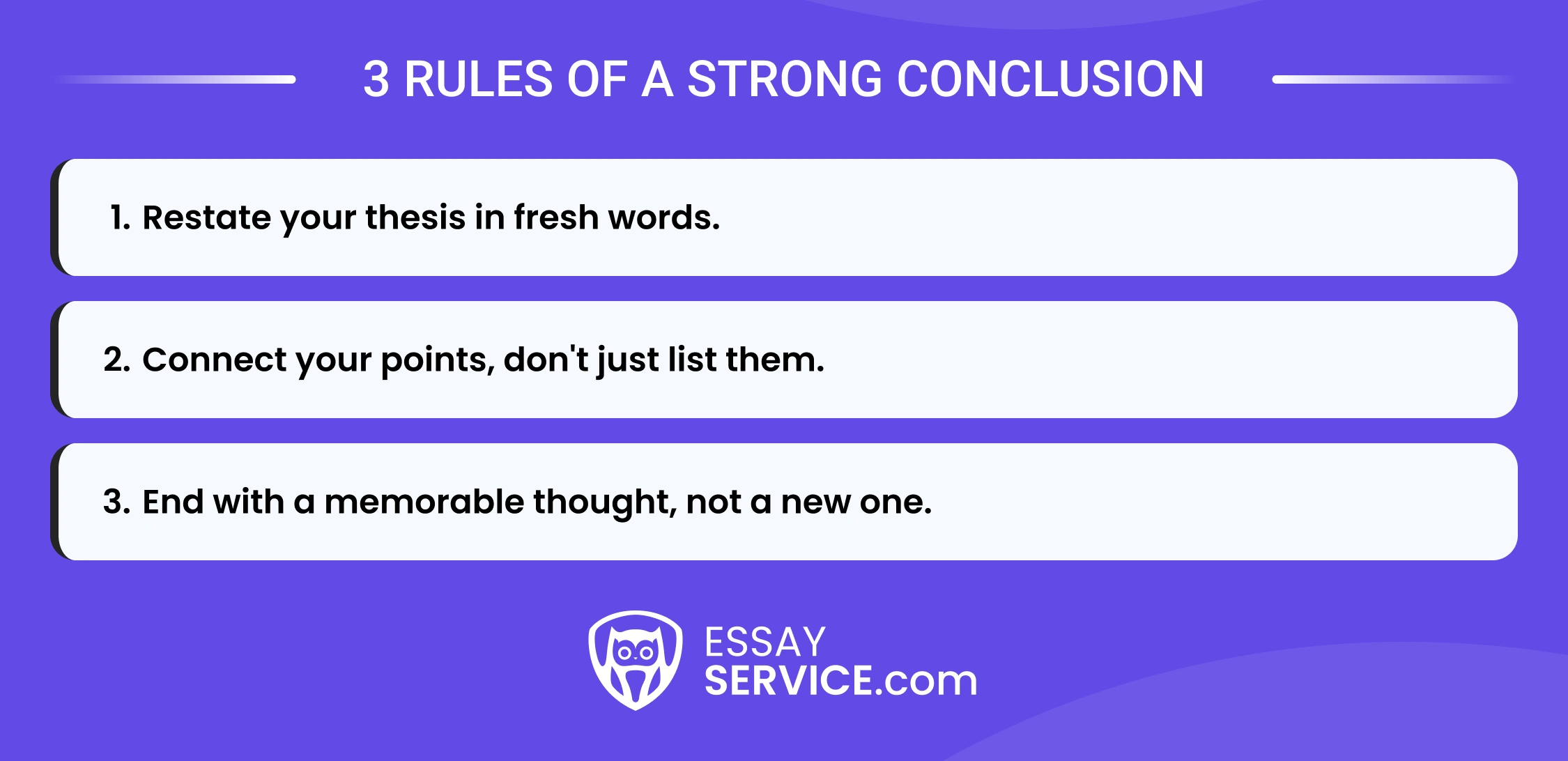 Rules of a Strong Conclusion