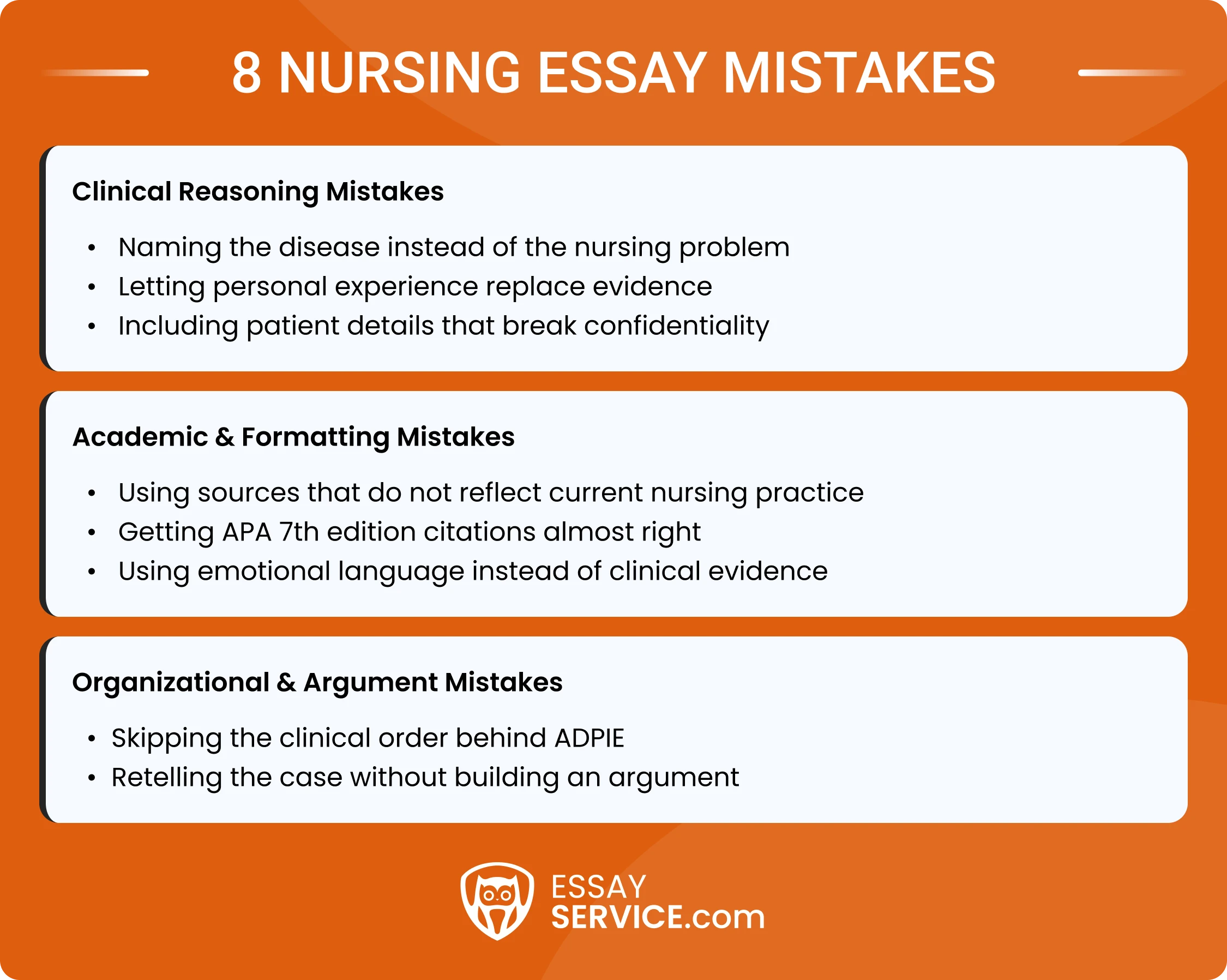 nursing essay mistakes
