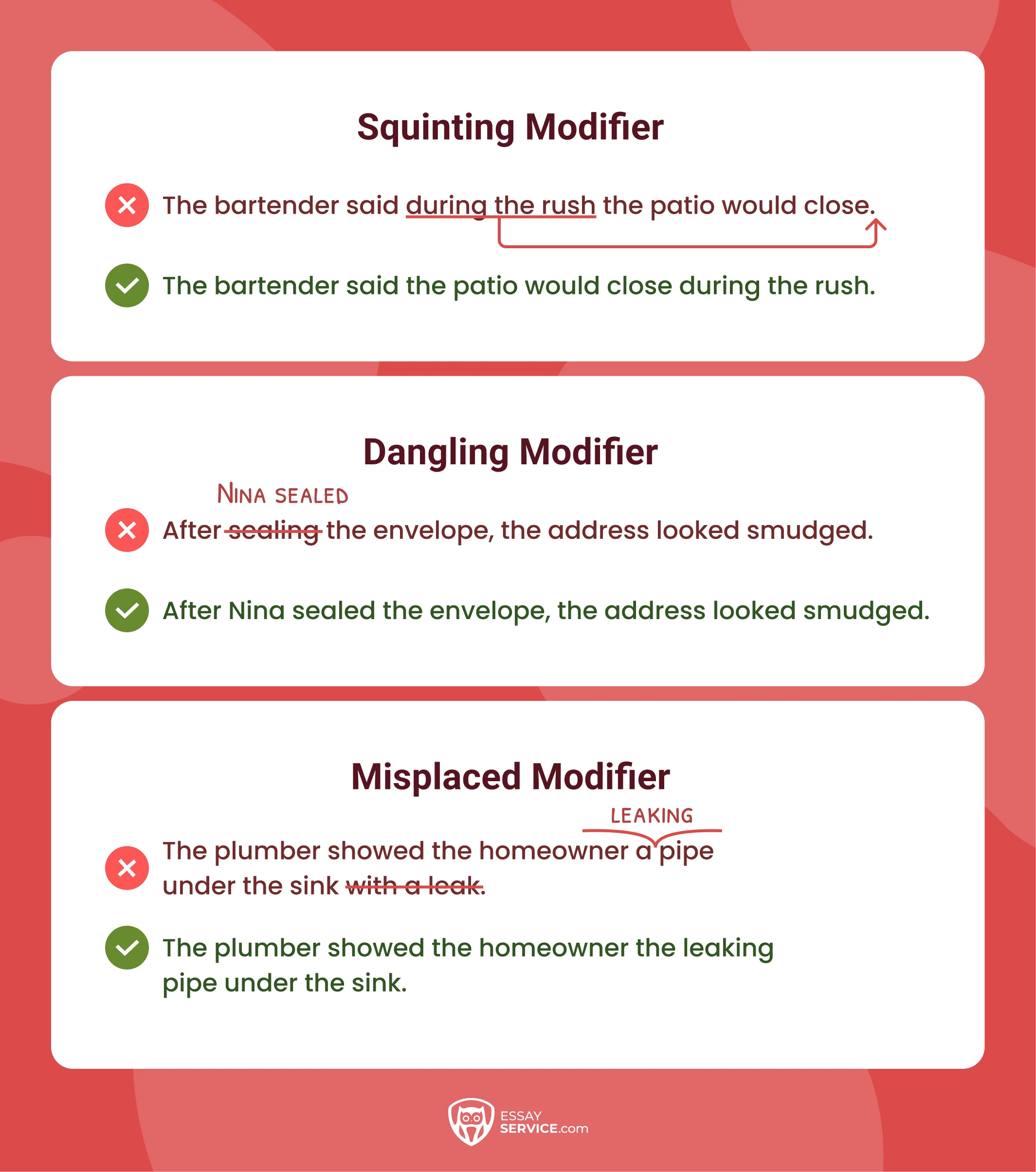 Common Sentence Modifier Errors to Avoid