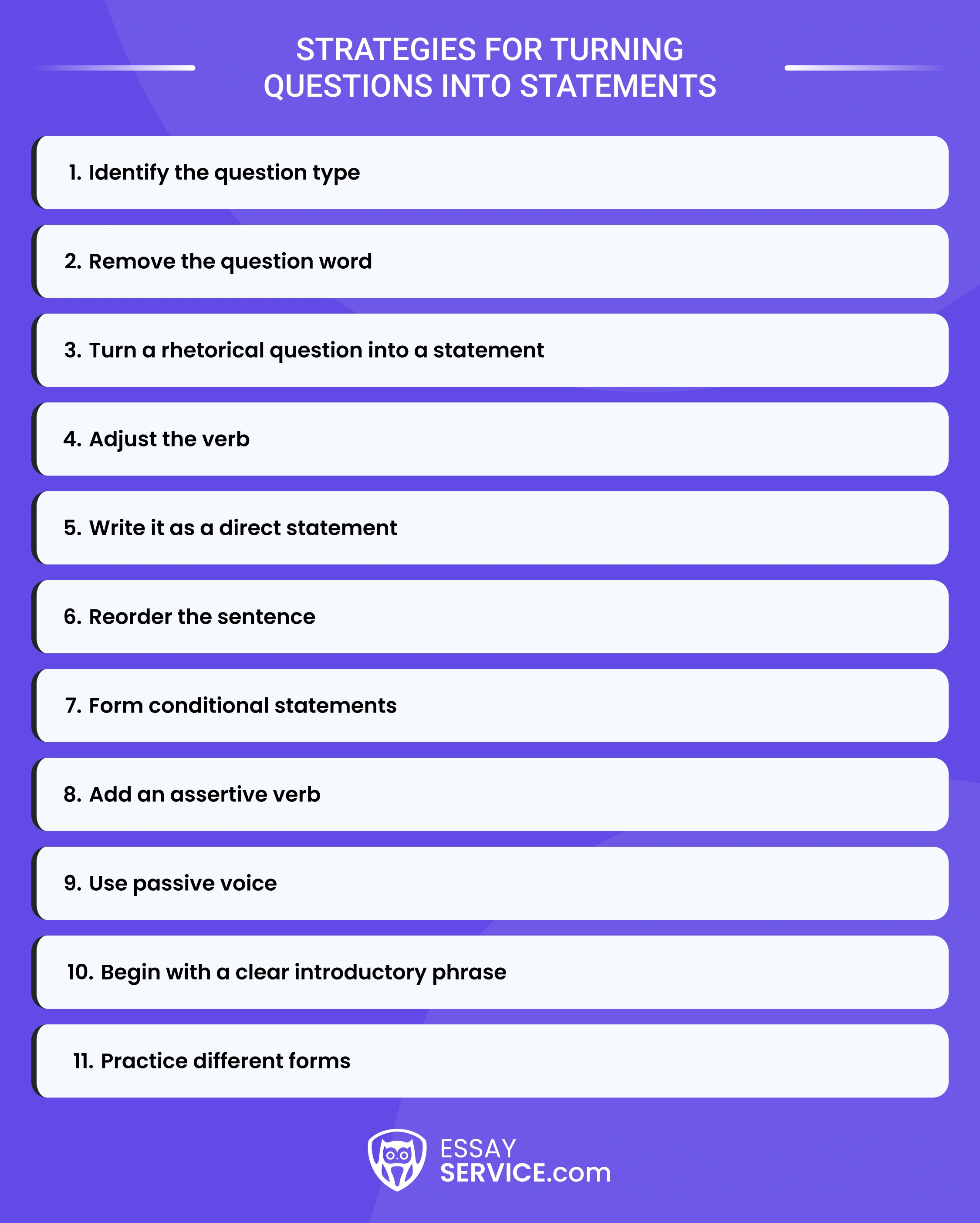 How to Turn a Question into a Statement?