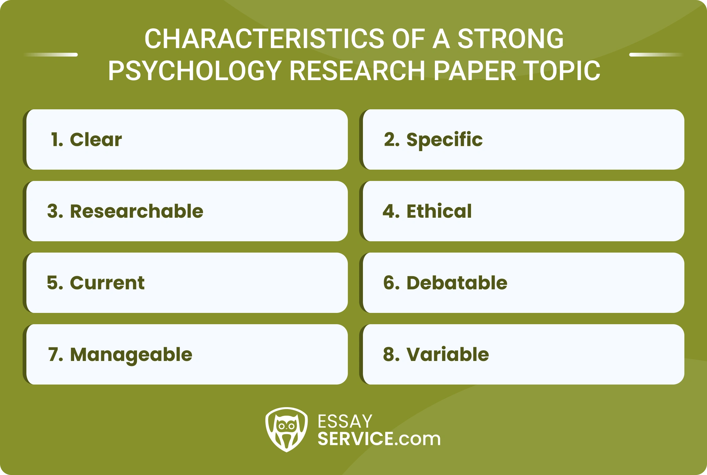 Characteristics of a Strong Psychology Research Paper Topic