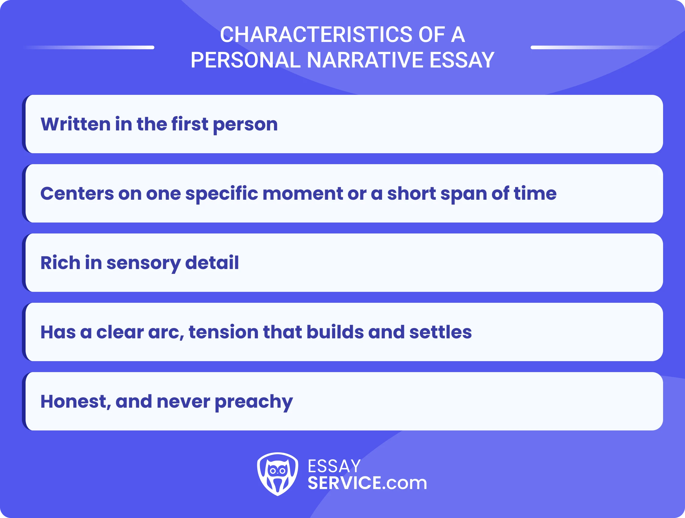characteristics of a personal narrative