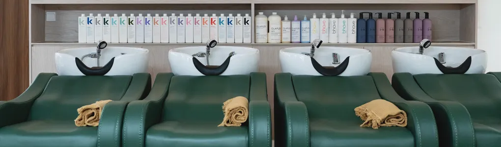 luxury hair salon wash basins