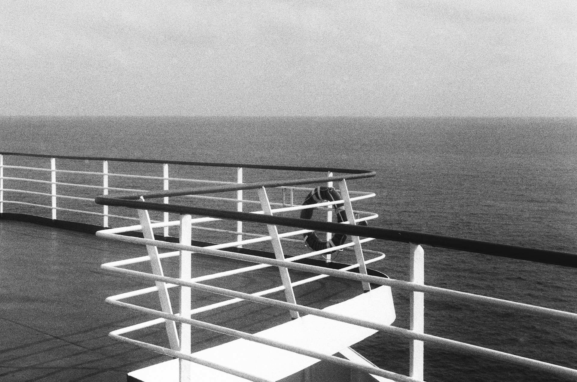 image of the ocean shot in black and white