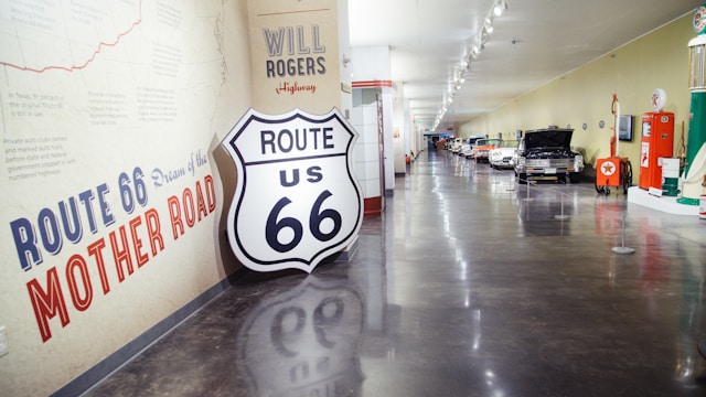 Historic Route 66 Begin sign in Chicago, Illinois