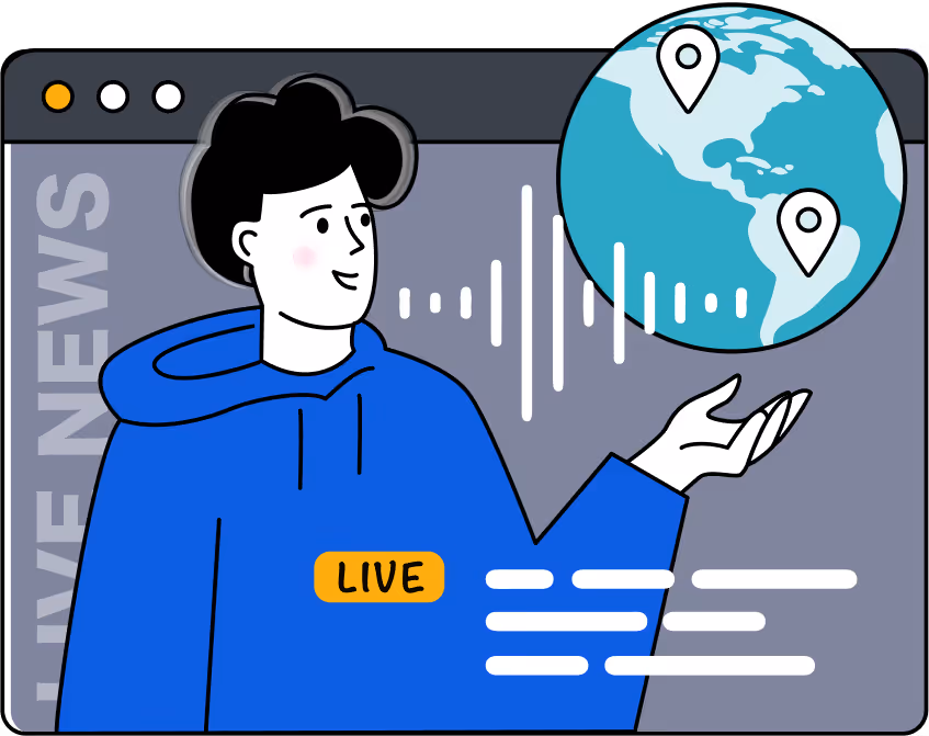 Live AI Captions, Subtitles & Voice Translations Delivered in Real-time to Any HLS player