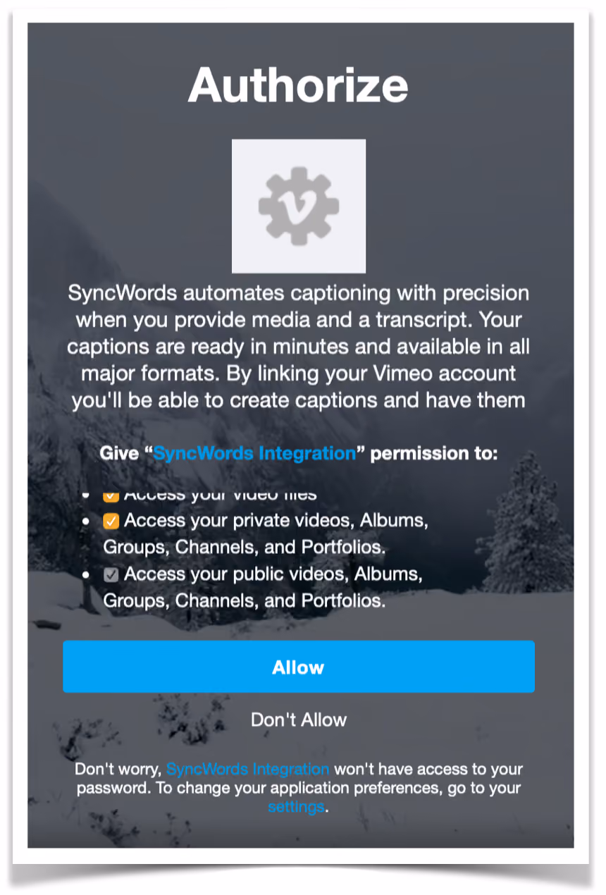 SyncWords captioning tool
