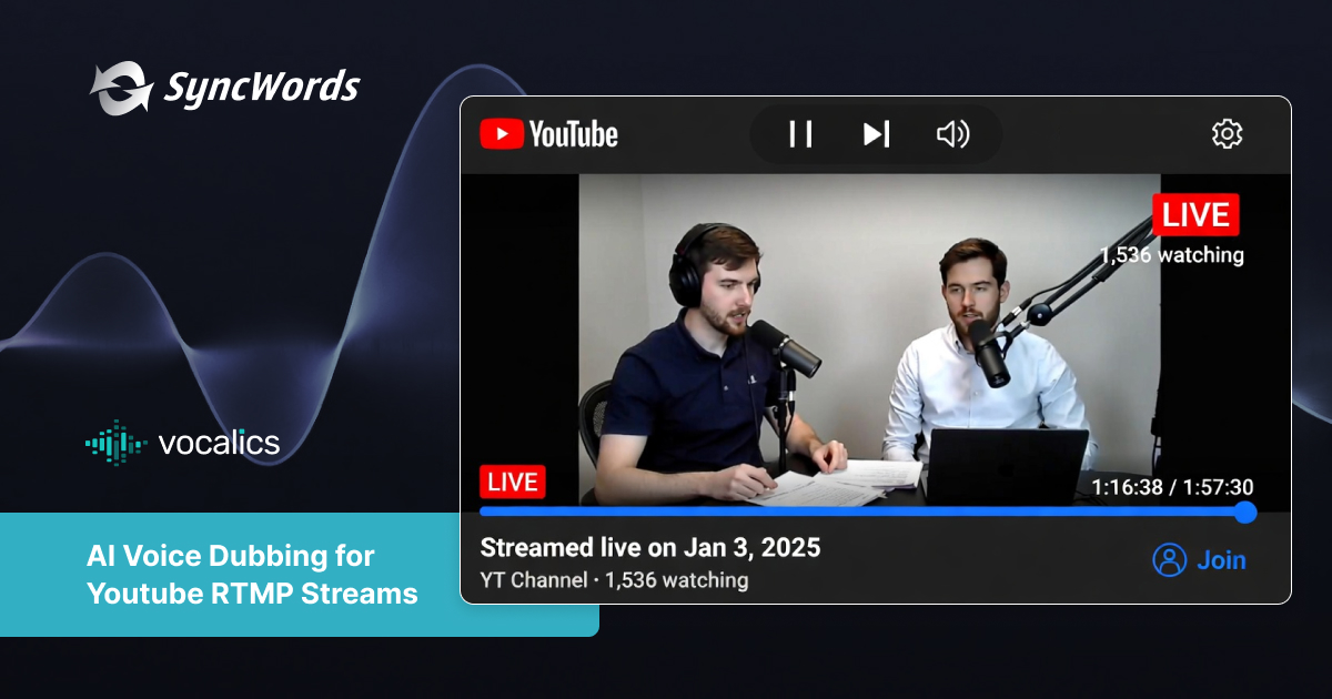 youtube stream ai voice dubbing