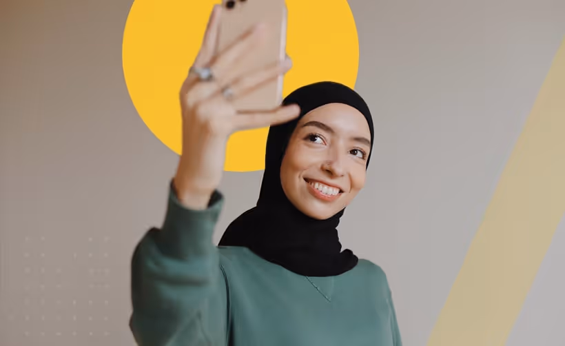Woman recording a selfie Video