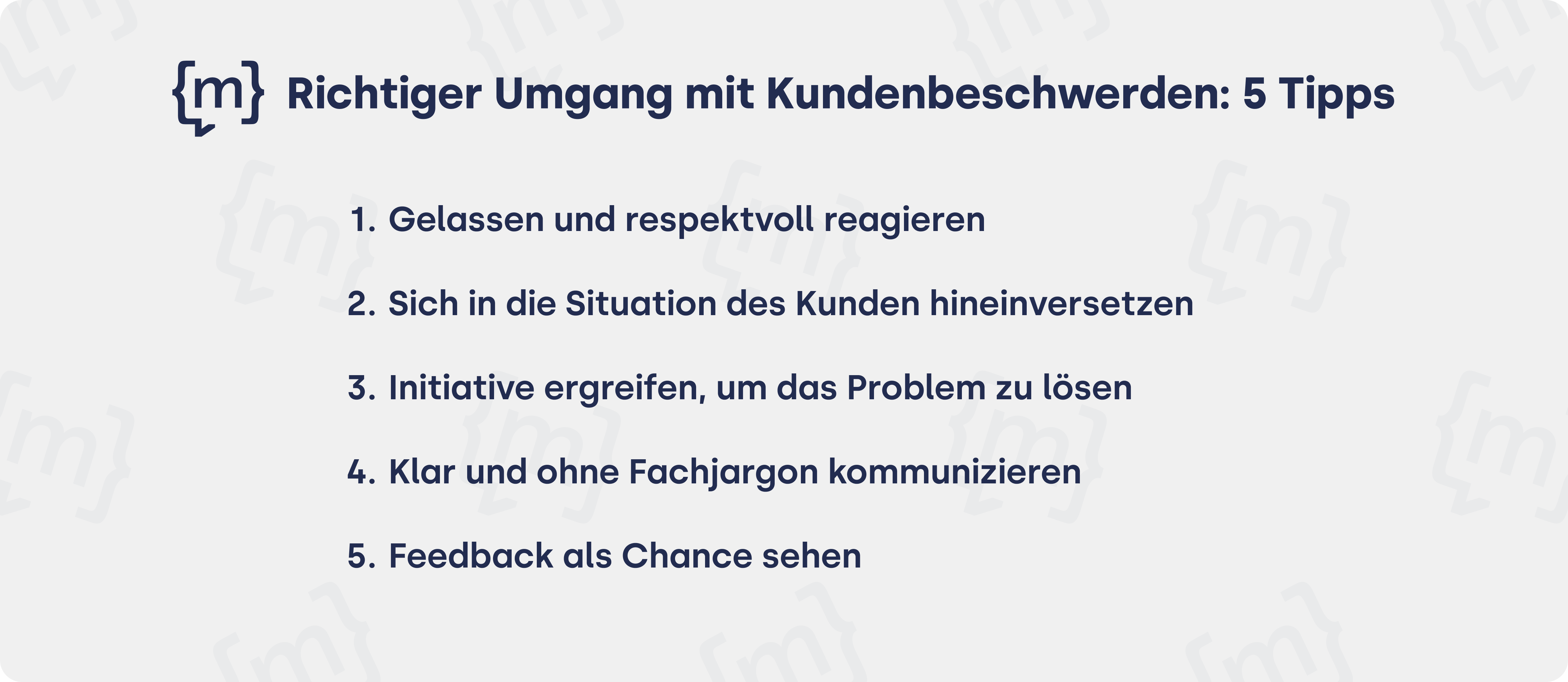 Zusammengefasst: 5 Tipps für den Umgang mit Beschwerden