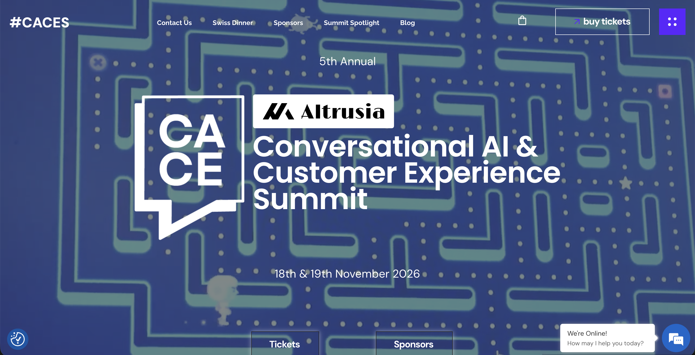 Altrusian Cover Photo showing the landing page of the event