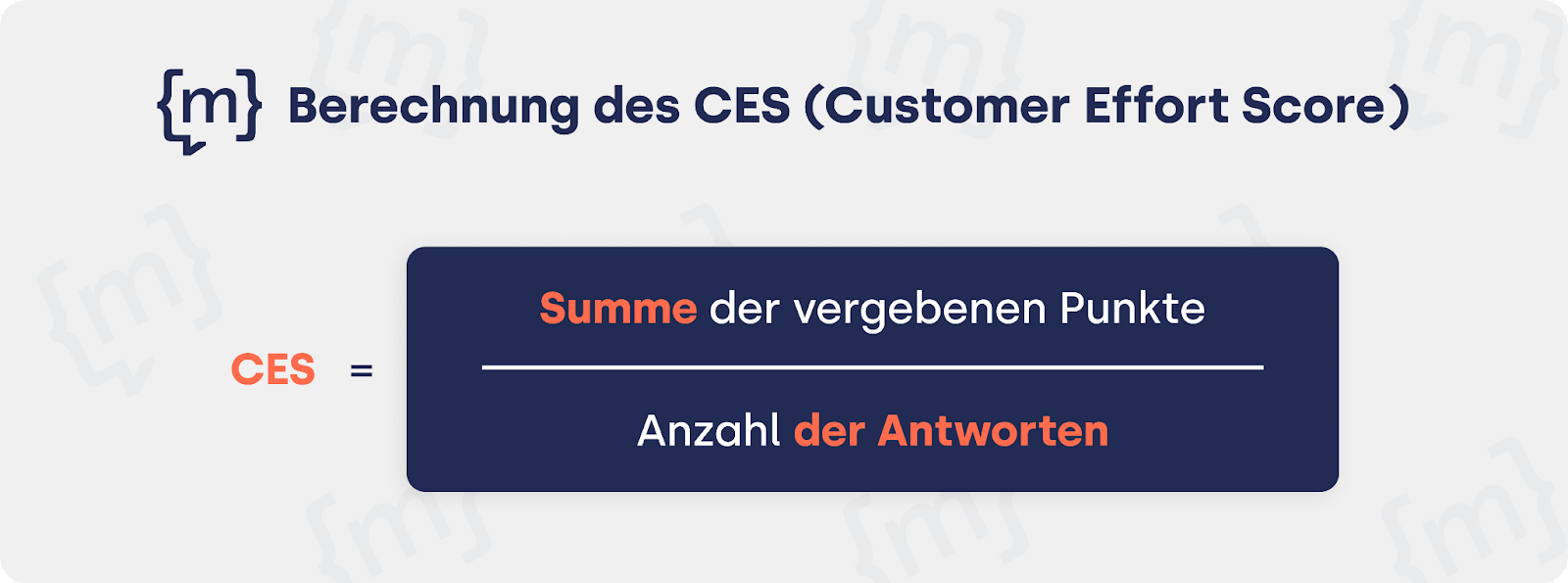 Berechnung des CUstomer Effort Score (CES)