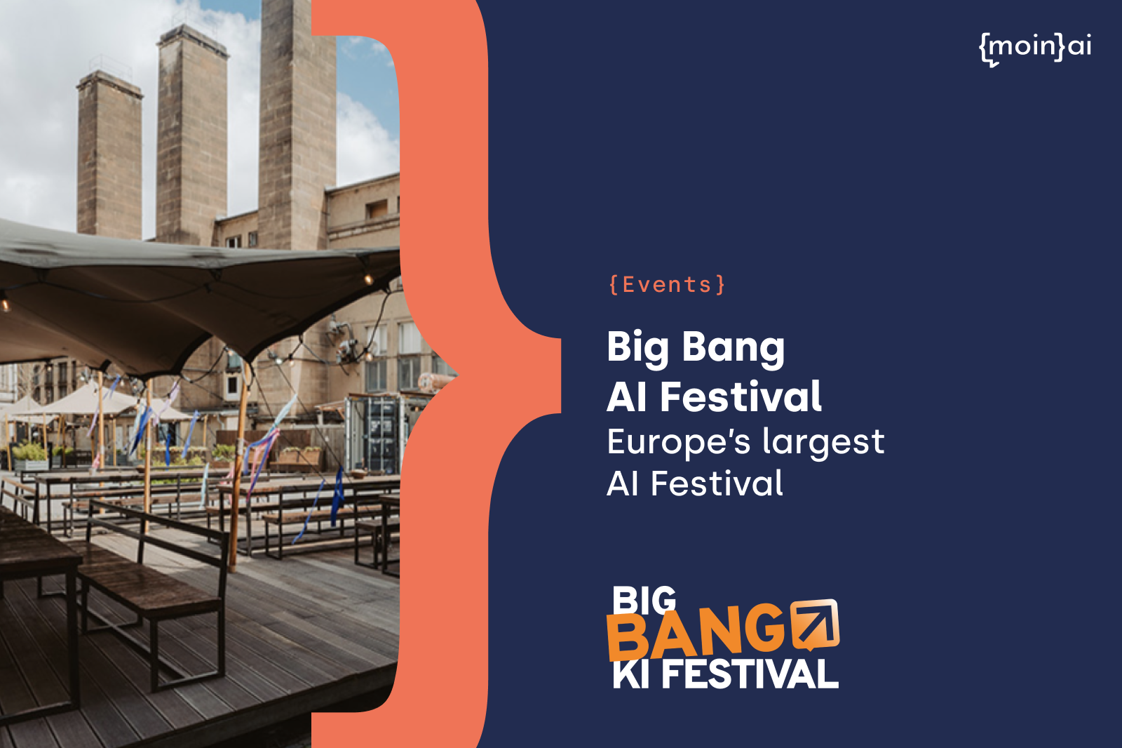 moinAI Image showing the advertising cover photo for the Big Bang AI festival 
