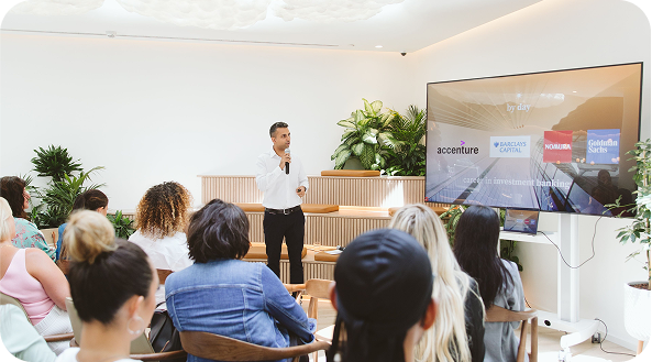 Auditorium space setup for presentations or events