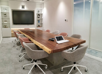 Event setup highlighting stage and audience area