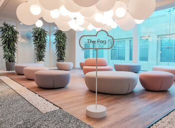 Auditorium space setup for presentations or events