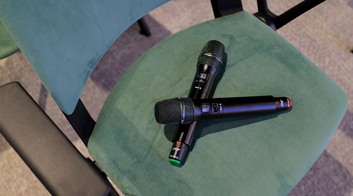 Auditorium space setup for corporate presentations