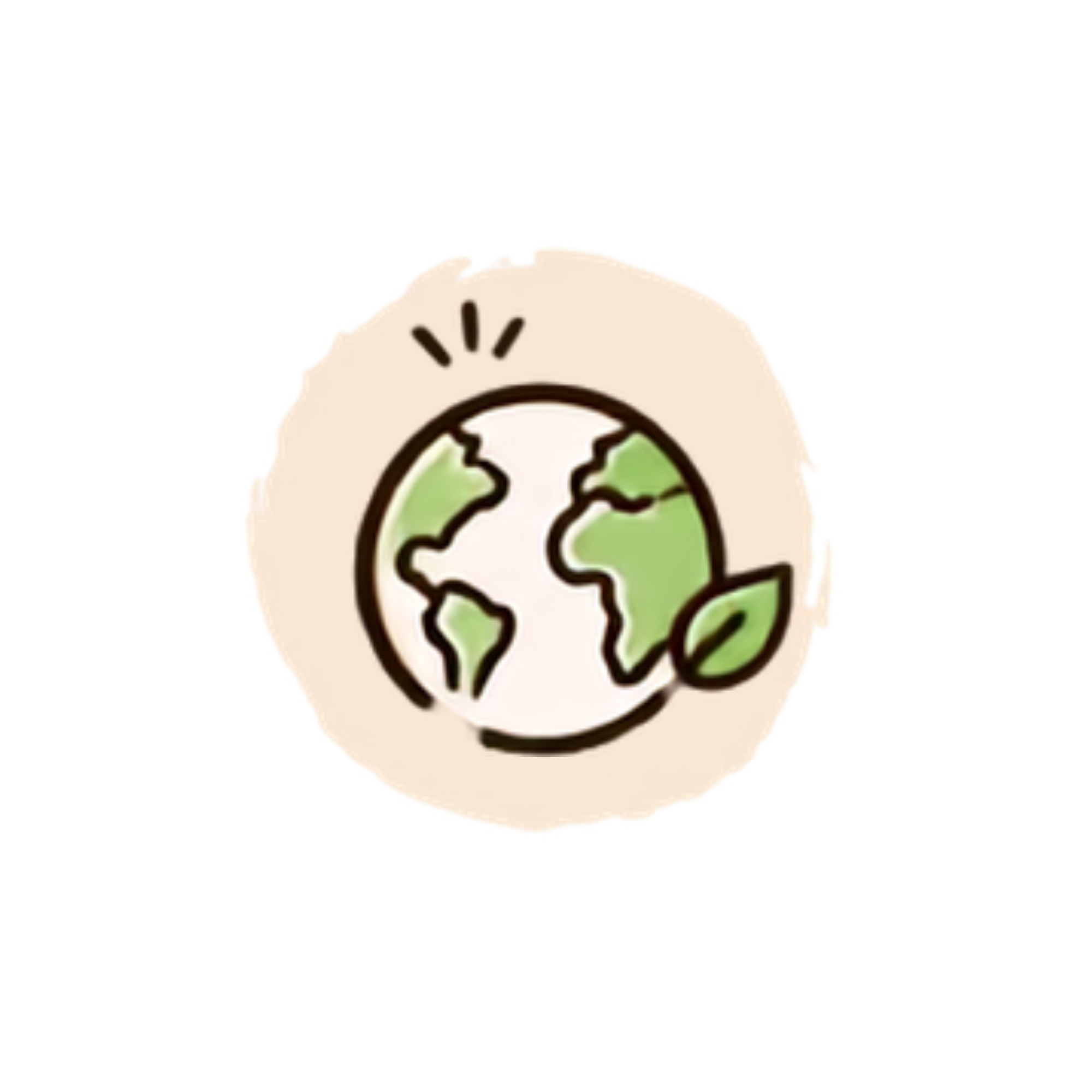 Plastic neutral globe icon