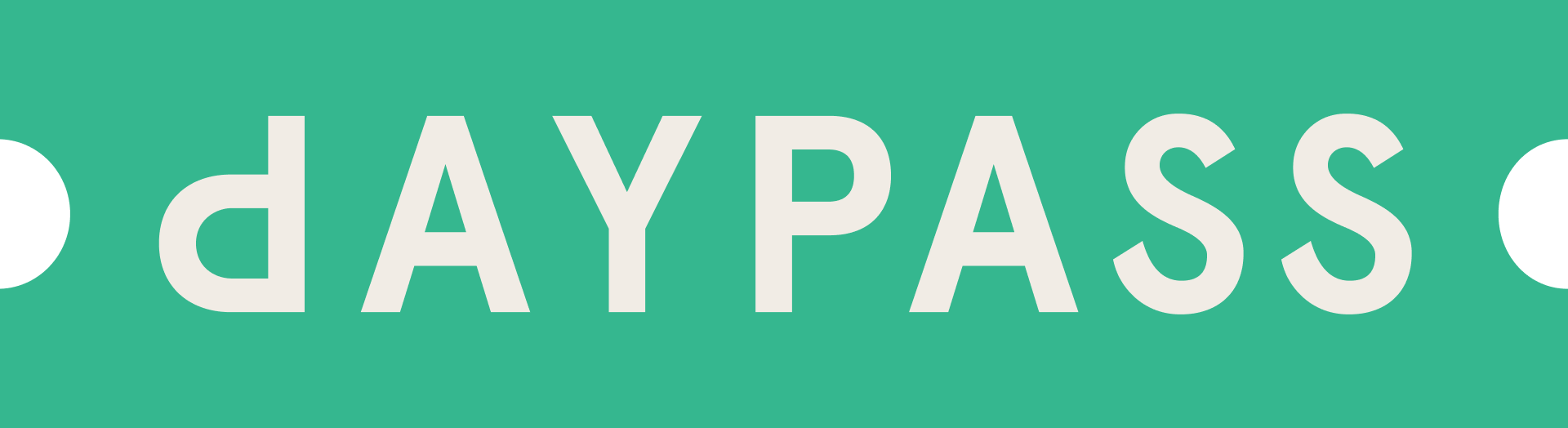 Daypass wordmark on a green ticket graphic