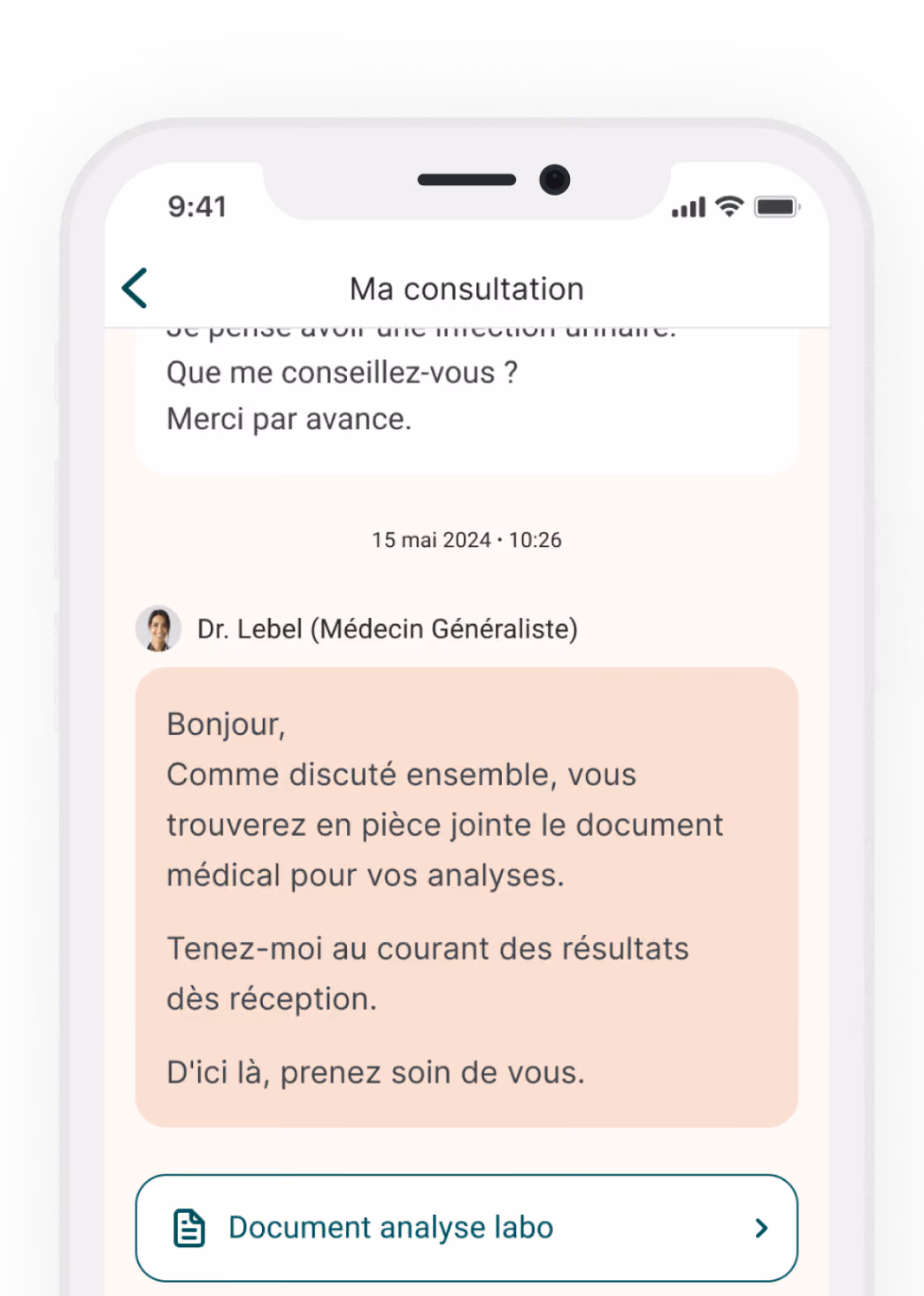 Téléconsultation entre un médecin et un patient via l'application MédecinDirect