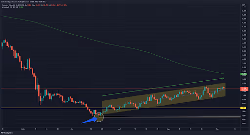 top criptos da semana - gráfico do atom