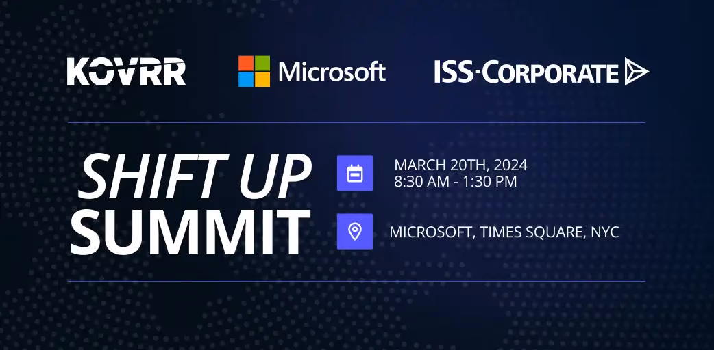 Attend the Shift Up Summit, hosted by Kovrr, Microsoft, and ISS Corporate in NYC.