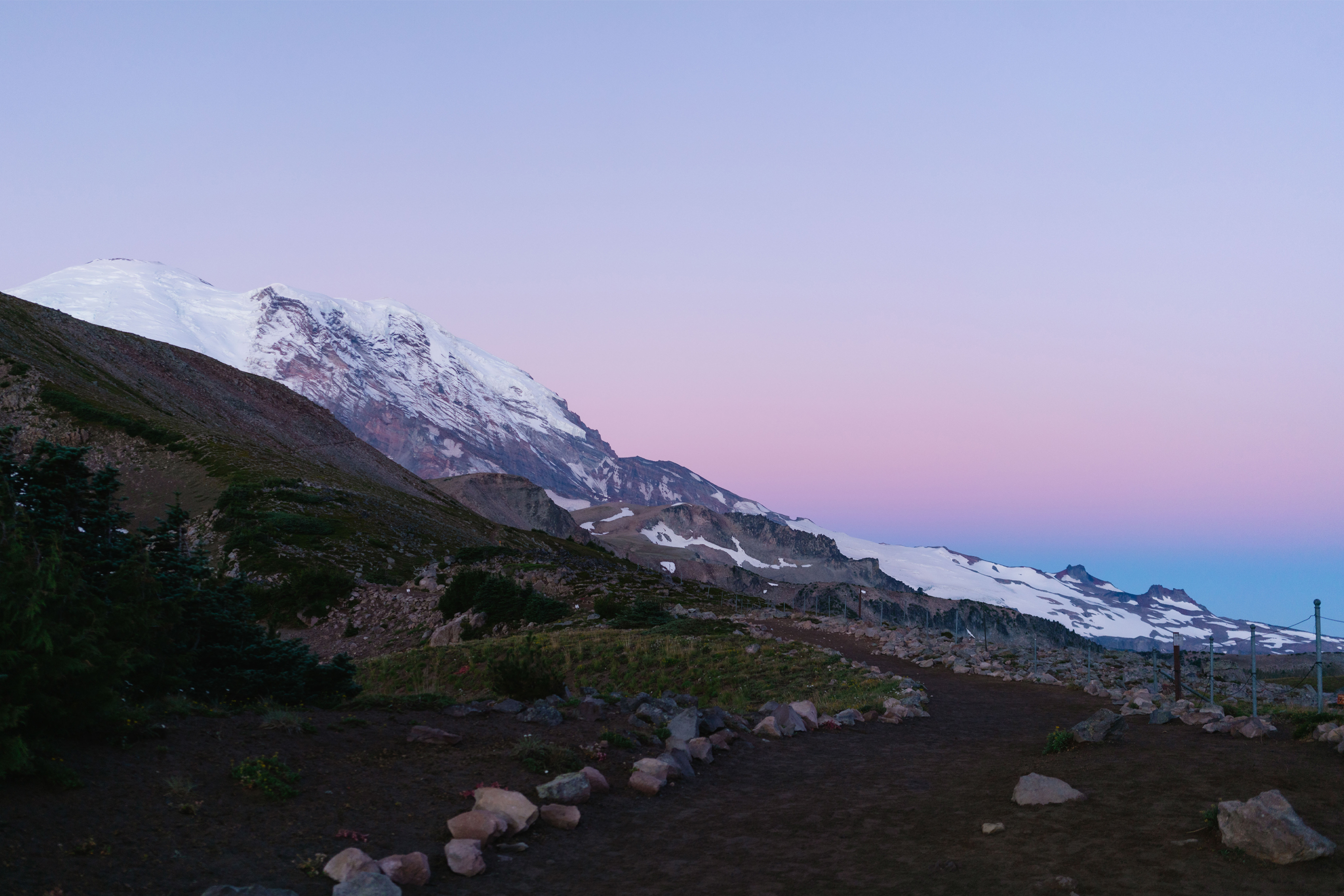 Mount Rainier during sunrise