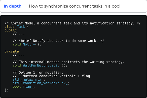 Every Project touches advanced C++ topics that you can dive deeper into