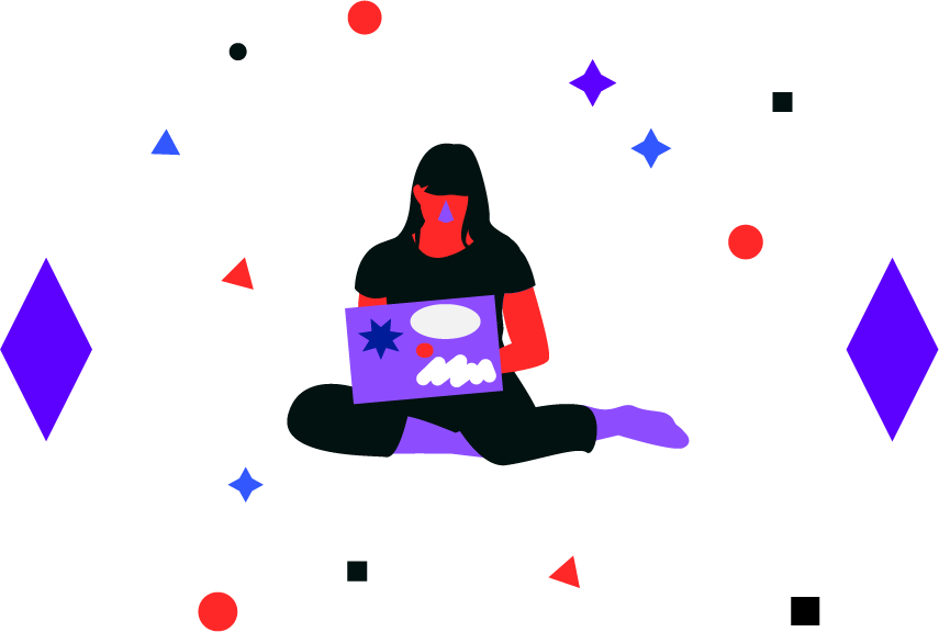 Girl on a computer