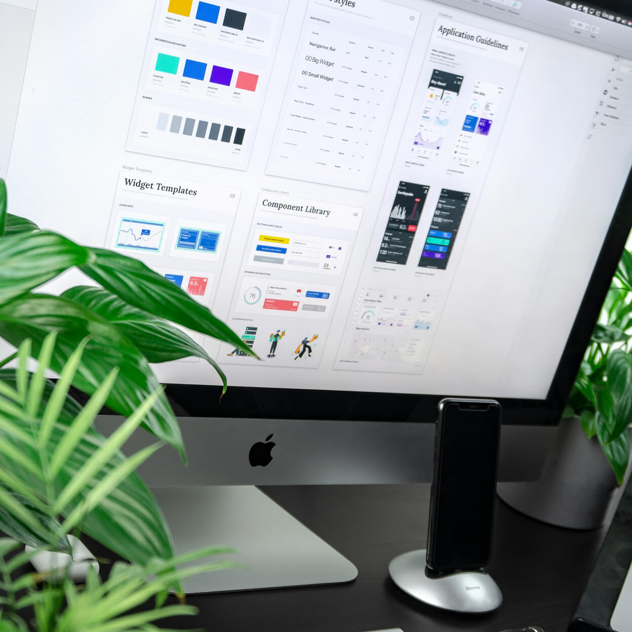 An example of brand applied to a UI design system.