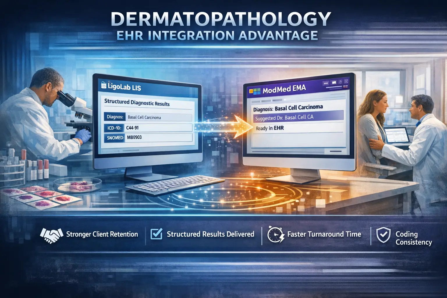 Seamless Diagnosis Mapping: Why LigoLab’s ModMed Integration Matters for Dermatopathology