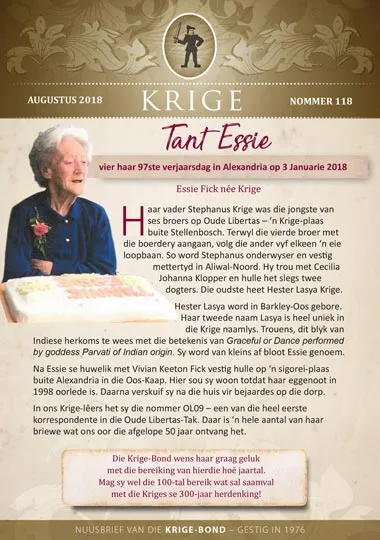 Krige Nuusbrief Nommer 118