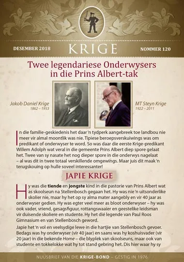 Krige Nuusbrief Nommer 120