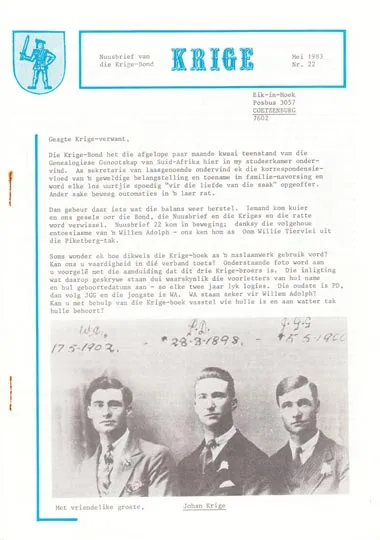 Krige Nuusbrief Nommer 022