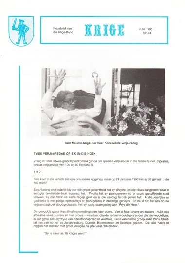Krige Nuusbrief Nommer 044