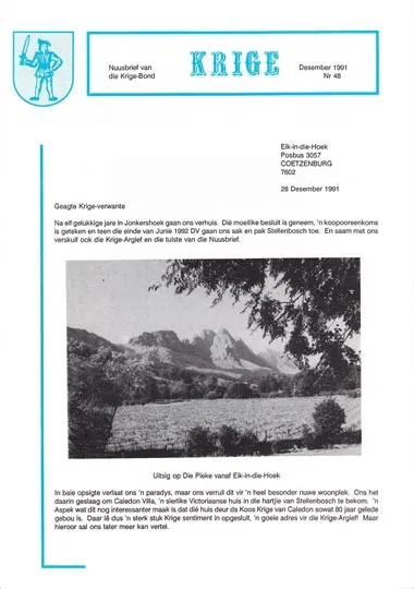 Krige Nuusbrief Nommer 048