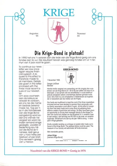 Krige Nuusbrief Nommer 059