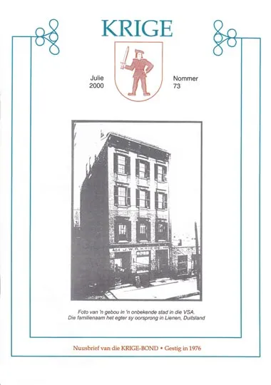 Krige Nuusbrief Nommer 073