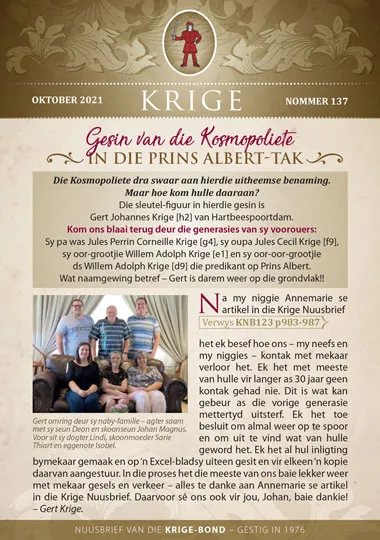 Krige Nuusbrief Nommer 137