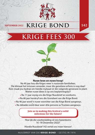 Krige Nuusbrief Nommer 142