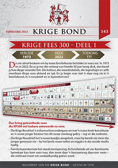 Krige Nuusbrief Nommer 143