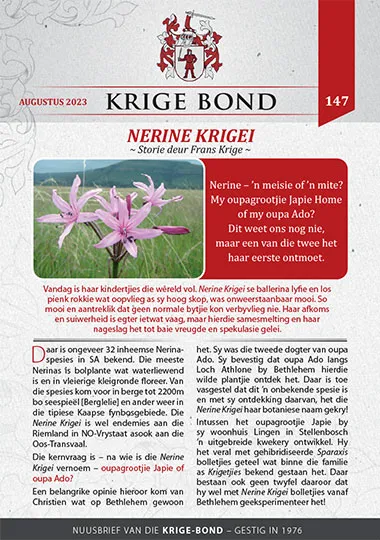 Krige Nuusbrief Nommer 147