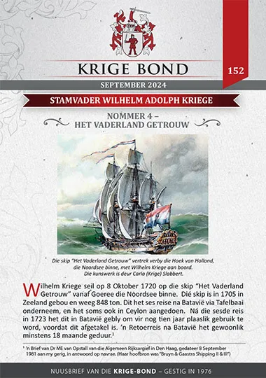 Krige Nuusbrief Nommer 152