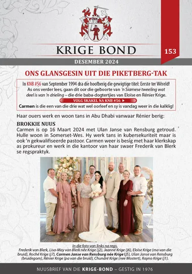 Krige Nuusbrief Nommer 153