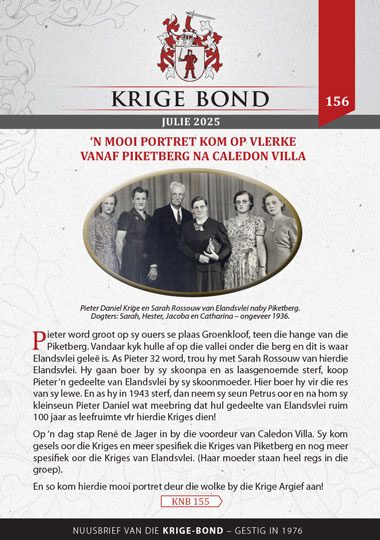 Krige Nuusbrief Nommer 156